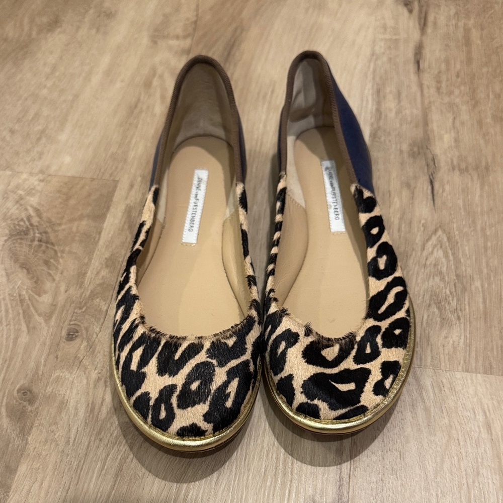 Diane von Furstenburg Leopard Print Women's Flats
